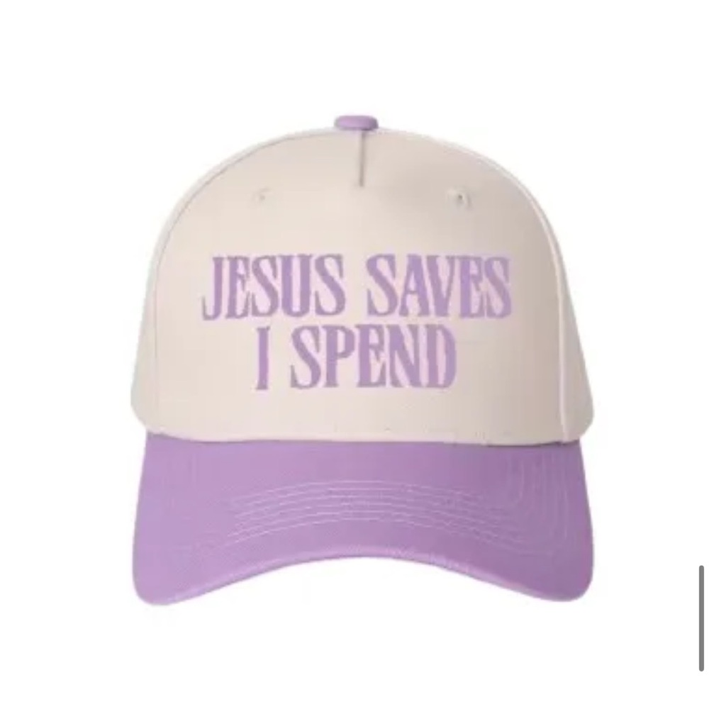 Jesus saves I spend trucker hat